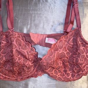 Lightly lined lace wired PINK 34DD
